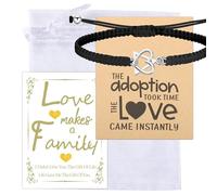 Happy Adoption Day Adoption Greeting Card Adoption Gifts Adoption Gifts, Adoption Symbol Charm for Stepmom Stepdaughter Birthday Gift with Adoption Greeting Card, Gotcha Day, Adoptive
