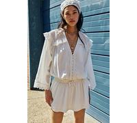 Happy All The Time Mini Dress at Free People in Clean Ivory, Size: Medium - female