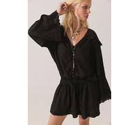 Happy All The Time Mini Dress at Free People in Washed Black, Size: Medium - female