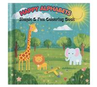 Happy Alphabets: Simple & Fun Colouring Book