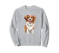 Happy and Playful Kooikerhondje Illustration Sweatshirt
