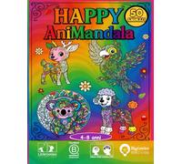 Happy AniMandala - Il Libro da Colorare con Mandala di Animali: 50 illustrazioni da colorare per bambini 4-8 anni: rilassa la mente, stimola la ... mondo degli animali! (Libri da colorare)