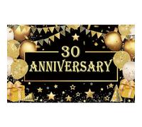 Happy Anniversary Banner - Anniversary Banner,decorations And Happy Anniversary Decorations,golden Ruby Wedding Anniversary Decor 50th,25th Anniversary Balloons (30th)