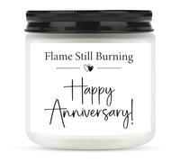 Happy Anniversary Candle Gift Soy Wax Scented Jar with Fresh Lavender Fragrance, Anniversary Present for Couples, Romantic Home Decor Scented Candles Gifts for Him Her Men, 3.5oz