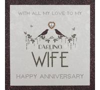 " Happy Anniversary - Darling Wife " Handmade Anniversary Card - BH5
