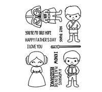 Happy Anniversary Happy Father's Day Space Robot Monsters Holy Sword Silicone Clear Stamp Metal Cutting Die Set for Card Making DIY Scrapbooking Handmade Crafts Embossing Stencil Decoration Photo Dec