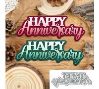 Happy Anniversary Layer Words Metal Die Cuts,Merry Christmas Frame Cutting Dies Cut Stencils DIY Scrapbooking Decorative Embossing Paper Scrapbooking Card Making