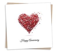 Happy Anniversary Love Card - Greetings for Husband, Wife, Boyfriend, Girlfriend, Friend, Family