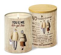 Happy Anniversary Romantic Candle Gift, Wedding Anniversary Couple Gifts for Women Men, 40 Years of Marriage Lavender Candle Gift of Wife Husband, Burn Time 50 Hours