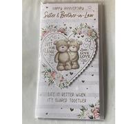 Happy Anniversary Sister & Brother-In-Law Just For You On Your Wedding Anniversary Card Teddies/Hearts/Roses 3D/Foil Detail(PRELUDE49772)