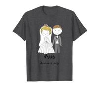 Happy Anniversary T-Shirt T-Shirt, Men, Dark Heather Grey, Small