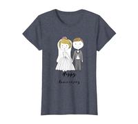Happy Anniversary T-Shirt T-Shirt, Women, Heather Blue, 3X-Large