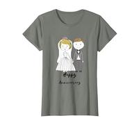 Happy Anniversary T-Shirt T-Shirt, Women, Olive Heather, Large