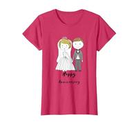 Happy Anniversary T-Shirt T-Shirt, Women, Red Heather, Large