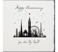 Happy Anniversary / World - Handmade Open Anniversary Card - S48