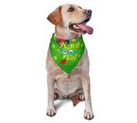 Happy April Fools Day Dog Bandanas Pet Scarf Triangle Bib Boy Girl Adjustable Kerchief Accessories for Small Medium Large Puppy