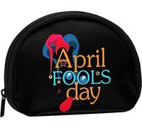 Happy April Fools Day Women and Girls Cute Fashion Coin Purse Wallet Bag Change Pouch Key Holder