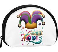 Happy April Fools Day Women and Girls Cute Fashion Coin Purse Wallet Bag Change Pouch Key Holder