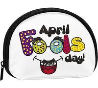 Happy April Fools Day Women and Girls Cute Fashion Coin Purse Wallet Bag Change Pouch Key Holder