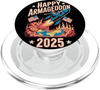 Happy Armageddon 2025 July 4th USA Anti-War Trump Awareness PopSockets PopGrip for MagSafe