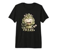 Happy Artichoke Face Graphic for Vegetarians Funny Vegan Mom Premium T-Shirt