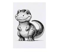 'Happy Baby Brontosaurus' Temporary Tattoo - Water Resistant, Skin-Safe, Non-Toxic Transfer (TO00081333)