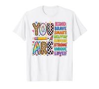 Happy Back to School Welcome First Day Class Teacher Student Value Graphic T-Shirt, Men, White, XL