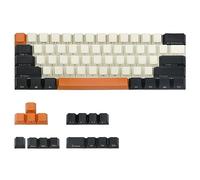 Happy Balls 60% Keycaps Side Printed PBT Keycap Set 60 Percent SeMi Profile Thick Cherry MX Key Caps with Key Puller for US-ANSI Layout 61 68 60% MX Switches Mechanical Keyboard(Carbon)