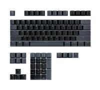 Happy Balls Mechanical Keyboard Keycaps Set, ABS Doubleshot Shine Through, Backlit, 109pcs Keycaps for 61/87/104 MX Switches Keyboards, US Layout, Black and Gray