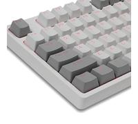 Happy Balls PBT Keycaps Backlit Doubleshot Keycap Set OEM Profile Translucent Cherry MX Key Caps for 104/87/61/108 MX Switches Mechanical Keyboard(Gray White Combo)
