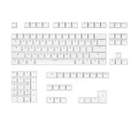Happy Balls White Backlit Keycaps PBT Cherry MX Keyset Doubleshot OEM Profile for US UK Layout 61 68 84 87 104 108 MX Switches Mechanical Keyboard(White)