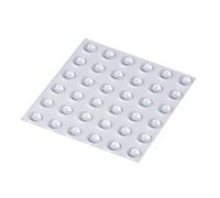 Happy Bananas Mini Self Adhesive Flat Topped Bumper Pads Stops Rubber Feet for Coasters, Glass, Ceramics, Crafts - 8mm x 3mm (36, Clear)