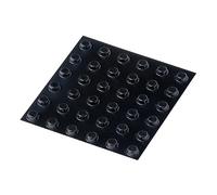 Happy Bananas Mini Self Adhesive Flat Topped Bumper Pads Stops Rubber Feet for Coasters, Glass, Ceramics, Crafts - 8mm x 3mm (36, Black)