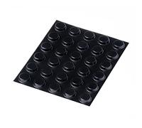 Happy Bananas Self Adhesive Black Bumper Pads, Flat Topped Rubber Feet for Chopping Boards, Glass, Electronics, Crafts - 12.7mm x 3.5mm (30)