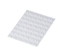 Happy Bananas Self Adhesive Clear Bumper Pads, Flat Topped Rubber Feet for Glass Table Tops, Coasters, Metal & Crafts - 10.1 mm x 1.8 mm (48)