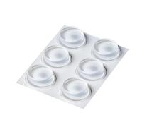 Happy Bananas Self Adhesive Rubber Feet, Clear Flat Bumper Pads for Worktop Savers, Chopping Boards, Glass, Crafts - 20mm x 6.2mm (6)