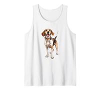Happy Beagle Dog Lover Illustration Tank Top