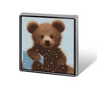Happy Bear Brooch Pins Lapel Pins for Men Women Badge Button Cover Decorative Jewelry Charms for Hats Bags Backpacks Suits Shirts Scarves Clothing Accessories Banquet Wedding Gift