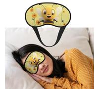 Happy bee Sleep Mask for Women Men Blackout Eye Masks for Sleeping Blindfold Sleep Mask Side Sleeper Eye Cover for Meditation Light Blocking Travel Essentials