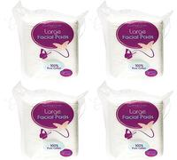 Happy Bees Bundle Cotton Tree Large Oval Cotton Wool Pads 40 per Pack (4 Pack) White