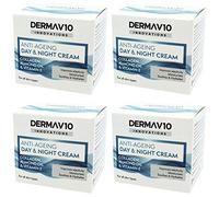 Happy Bees Bundle Derma V10 Innovations Day & Night Cream (4 Pack) Total 200 ml (Collagen, 4 Pack)