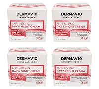 Happy Bees Bundle Derma V10 Innovations Day & Night Cream (4 Pack) Total 200 ml (Retinol, 4 Pack)