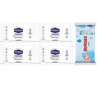 Happy Bees Bundle Milton Anti Bacterial Surface Wipes 30's x 4 Pack Plus Huggies Pure Water Wipes 56's x 1 Pack