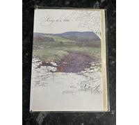 Happy Belated Birthday Card Sorry It's Late Stream Countryside Scene