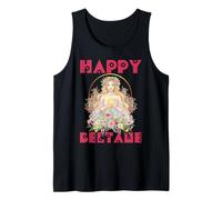 Happy Beltane Blessings May Day Gaelic Festival Pagan Floral Tank Top