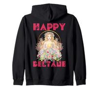Happy Beltane Blessings May Day Gaelic Festival Pagan Floral Zip Hoodie