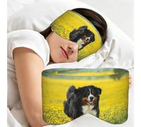 Happy Bernese Mountain Dog, Sleep Mask for Home Travel, Full Eye Covers Light Blocking Eye Mask Sleep Eye and Ear Muffs