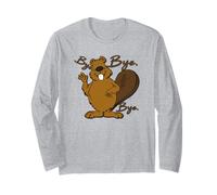 Happy Big Belly Beaver Sayng Bye - Funny Cute TAKE Care Long Sleeve T-Shirt