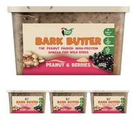 Happy Bird Bark Butter Peanut & Berry Spread for Wild Birds, Berry 500 g - Palm Oil Free, No Added Salt, 500g (Pack of 4)
