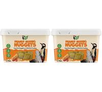 Happy Bird Peanut Butter Nuggets for Wild Birds, Original 1.75 kg - Palm Oil Free, No Added Salt (Pack of 2)